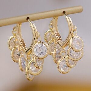 Elegant Gold and Silver Hoop Earrings